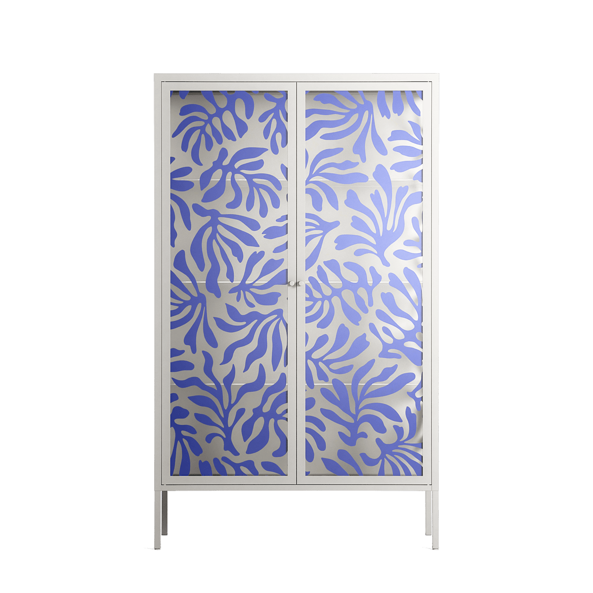 Botanica Blue - Cabinet - Amy Suther - Chalk - Overlay Glass