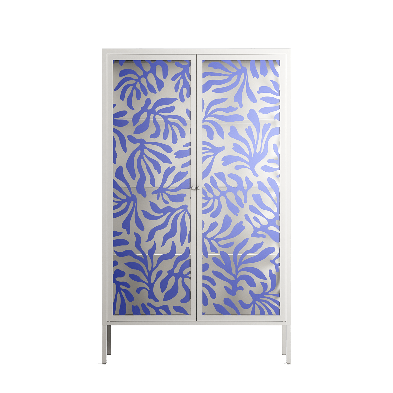 Botanica Blue - Cabinet - Amy Suther - Antracite - Overlay Metal – Workdeco