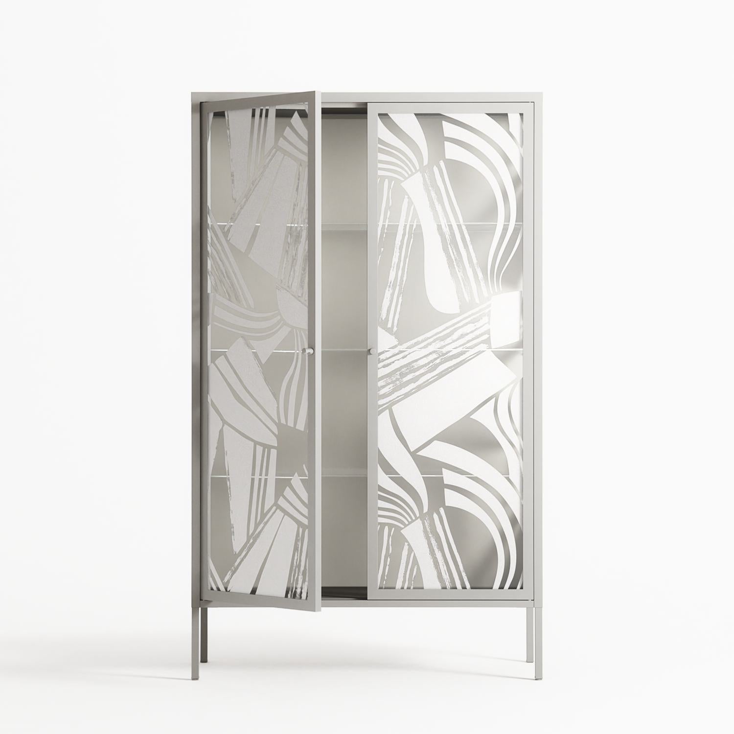 Touch the Ground - Cabinet - Amy Suther - Chalk - Overlay Glass