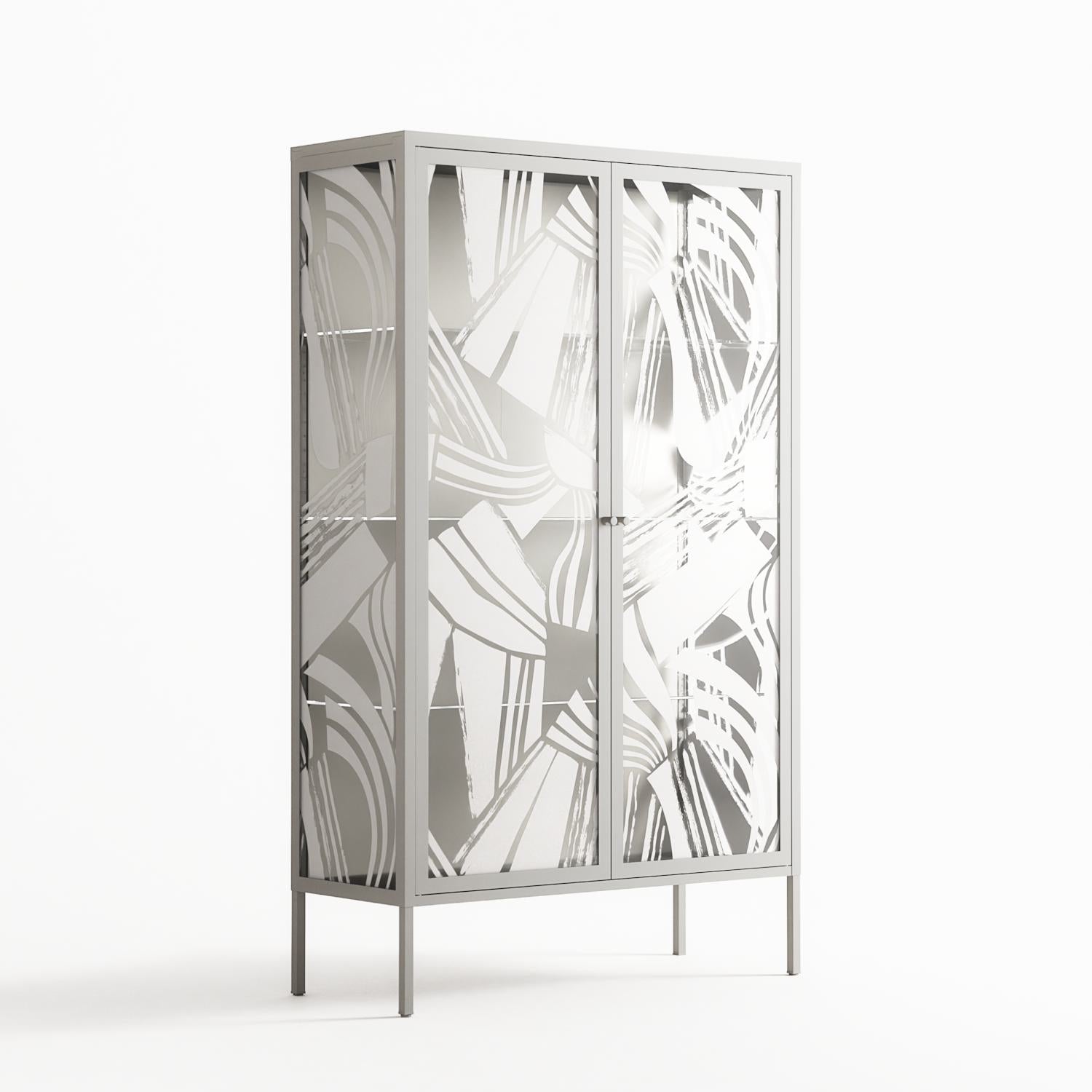Touch the Ground - Cabinet - Amy Suther - Chalk - Overlay Glass