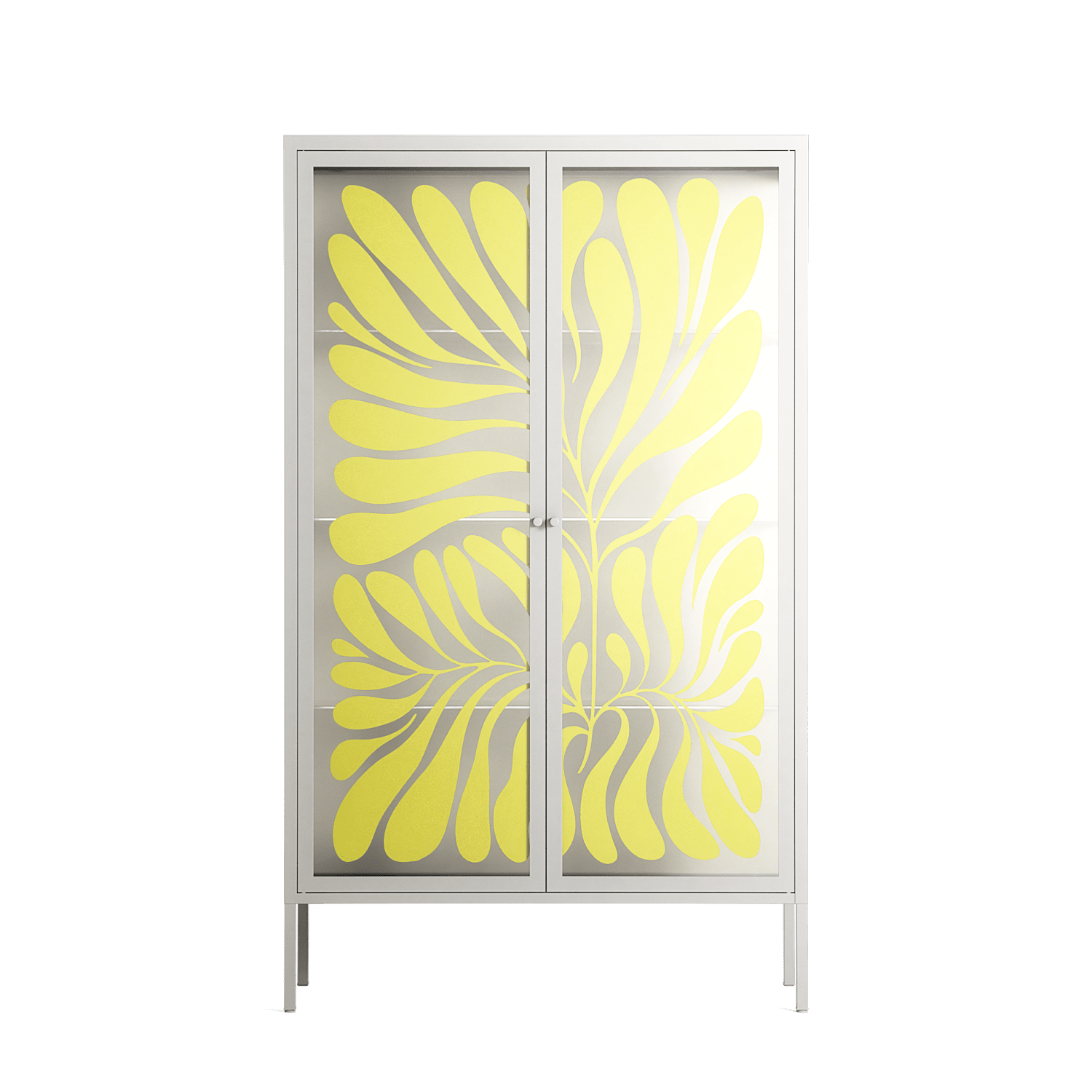 Alaria - Cabinet - Amy Suther - Chalk - Overlay Glass