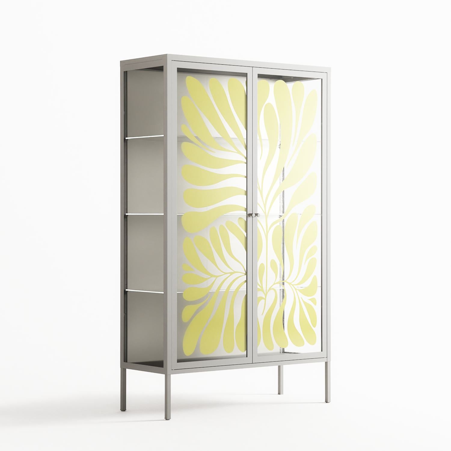 Alaria - Cabinet - Amy Suther - Chalk - Overlay Glass
