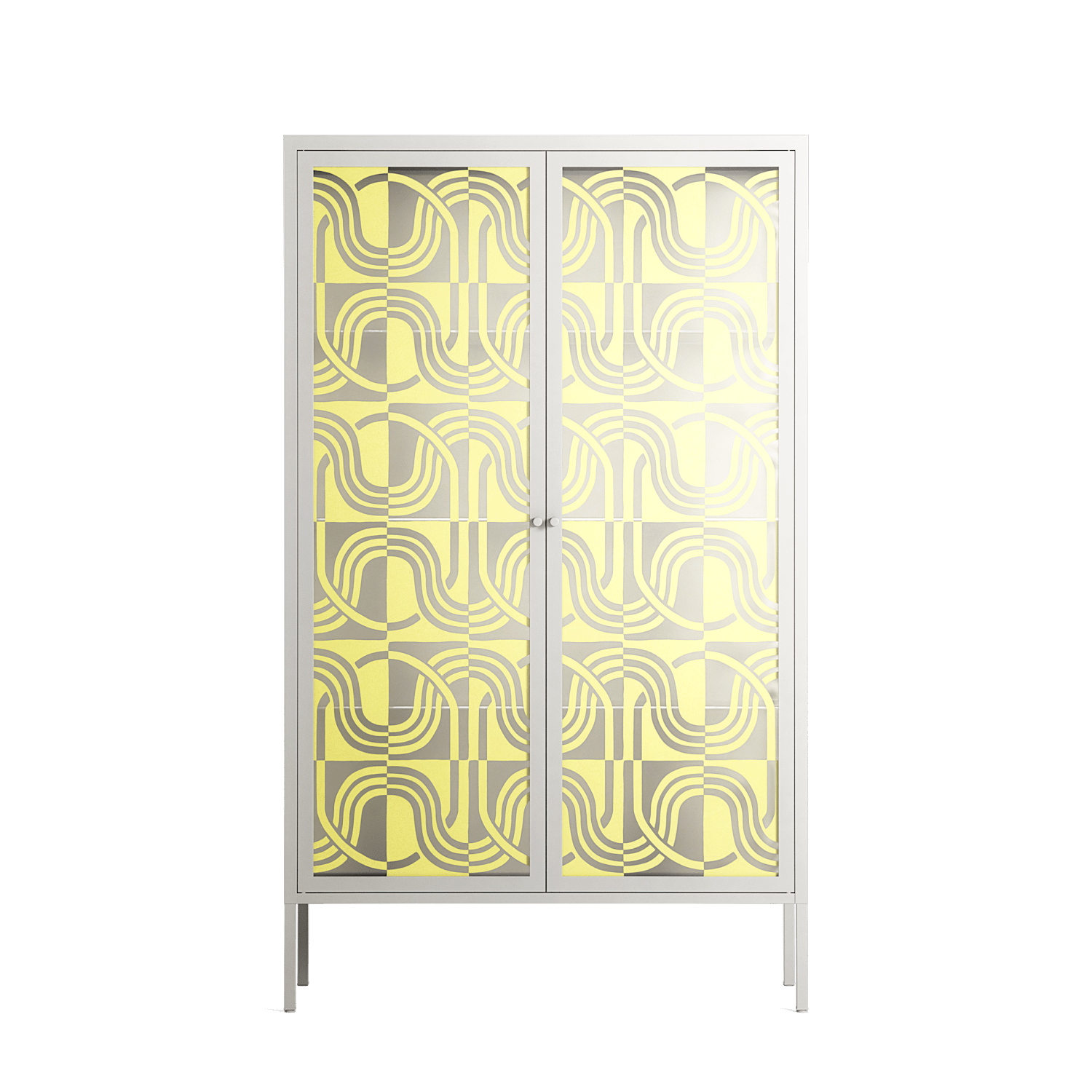 Curvatine - Cabinet - Amy Suther - Chalk - Overlay Glass