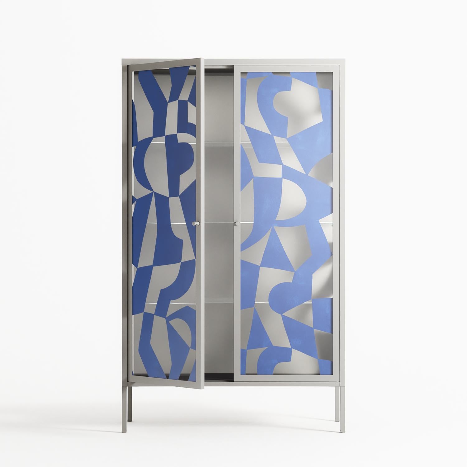 Santorini - Cabinet - Amy Suther - Chalk - Overlay Glass