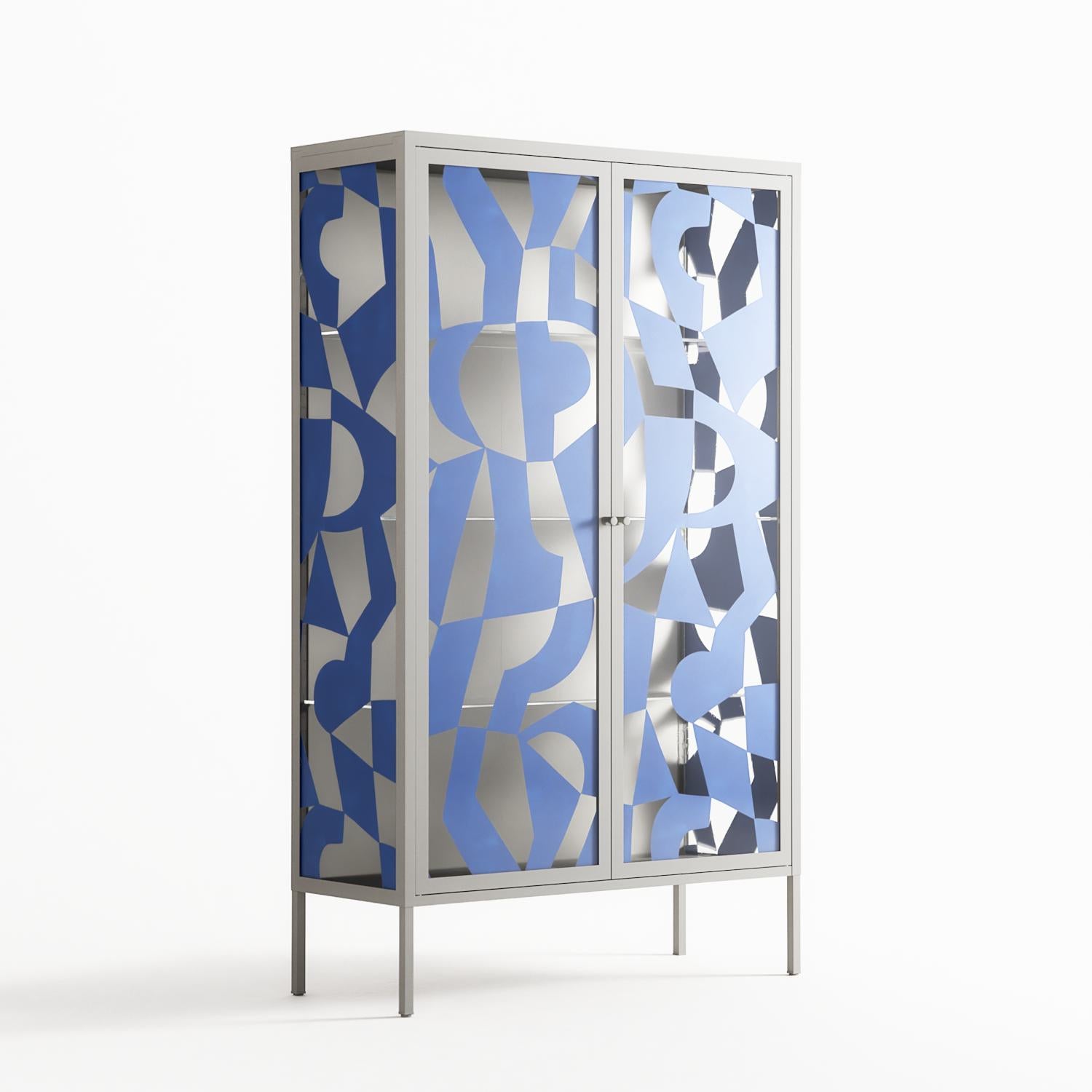 Santorini - Cabinet - Amy Suther - Chalk - Overlay Glass