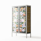 Floral Delight - Cabinet - Sandra Hutter - Chalk - Overlay Glass