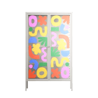 Fun Shapes - Cabinet - Sandra Hutter - Chalk - Overlay Glass