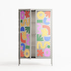 Fun Shapes - Cabinet - Sandra Hutter - Chalk - Overlay Glass