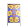 Sunflowers - Cabinet - Sandra Hutter - Chalk - Overlay Glass