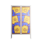 Sunflowers - Cabinet - Sandra Hutter - Chalk - Overlay Glass
