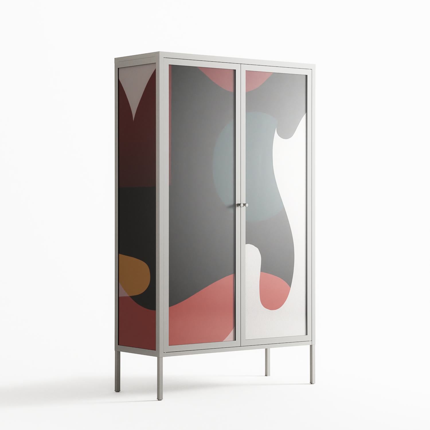Plume - Cabinet - Rikki Hewitt - Chalk - Overlay Glass