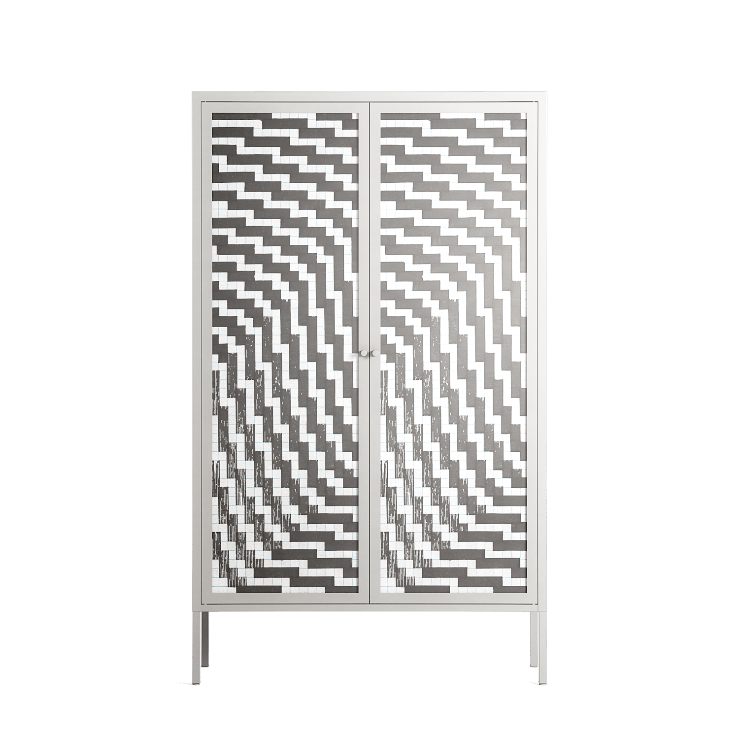 Wave In Wave - Cabinet - Guido De Boer - Chalk - Overlay Glass