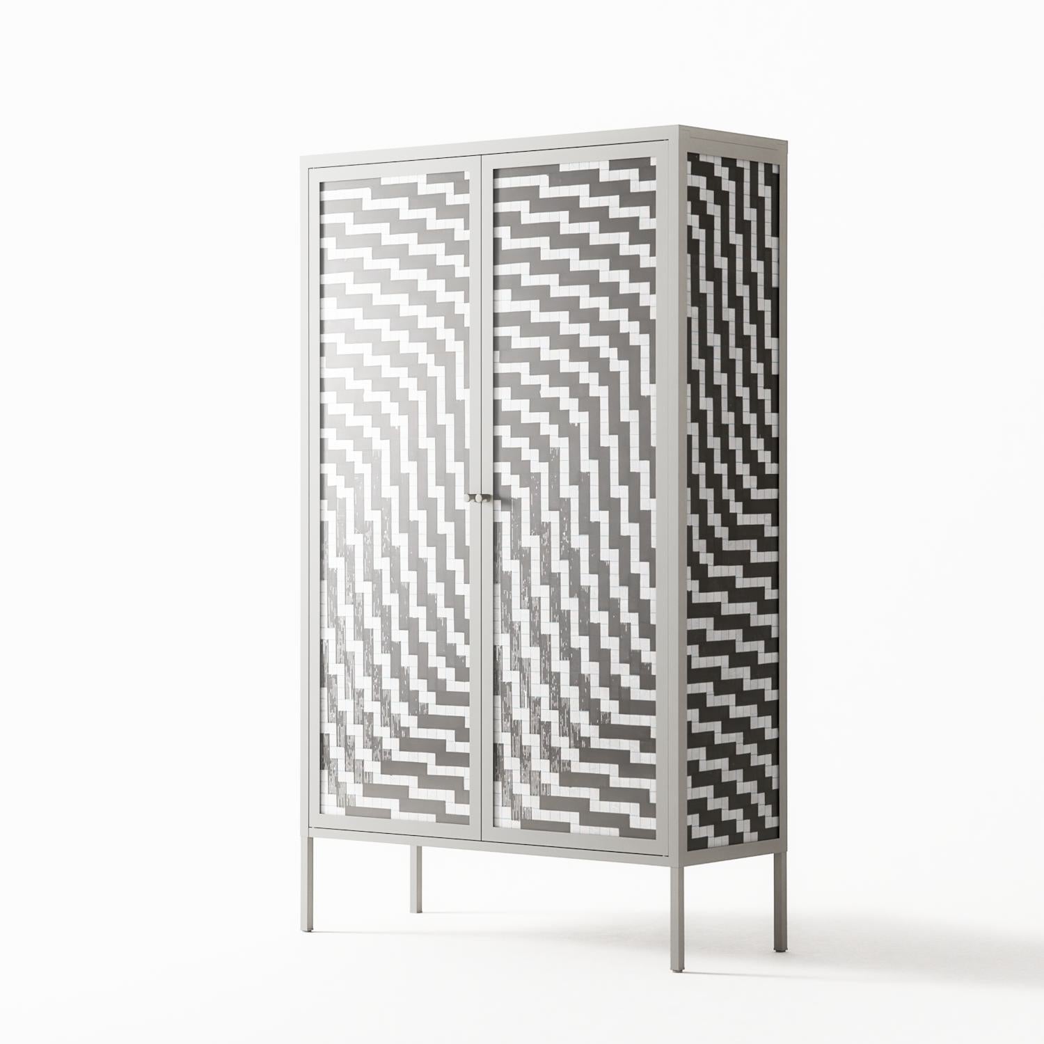 Wave In Wave - Cabinet - Guido De Boer - Chalk - Overlay Glass