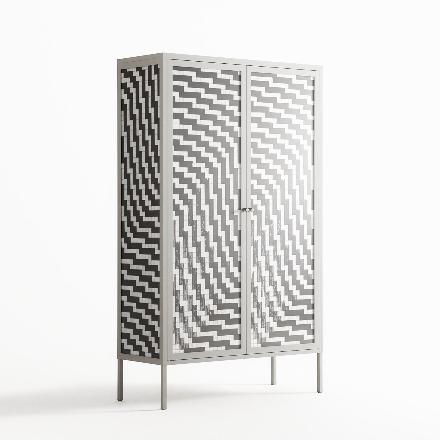 Wave In Wave - Cabinet - Guido De Boer - Chalk - Overlay Glass