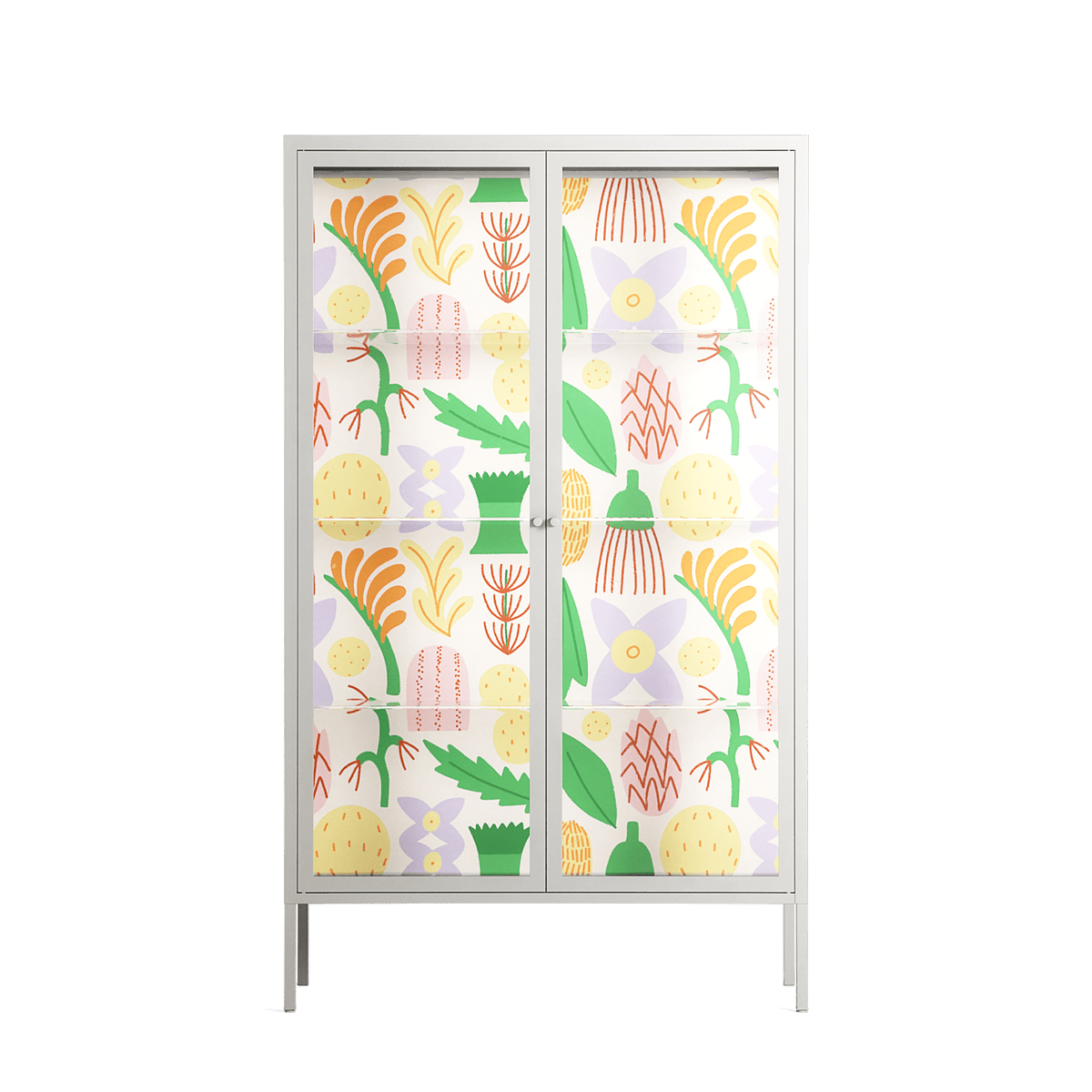 Shapes Cream - Cabinet - Lydia Greaves - Chalk - Clear glass