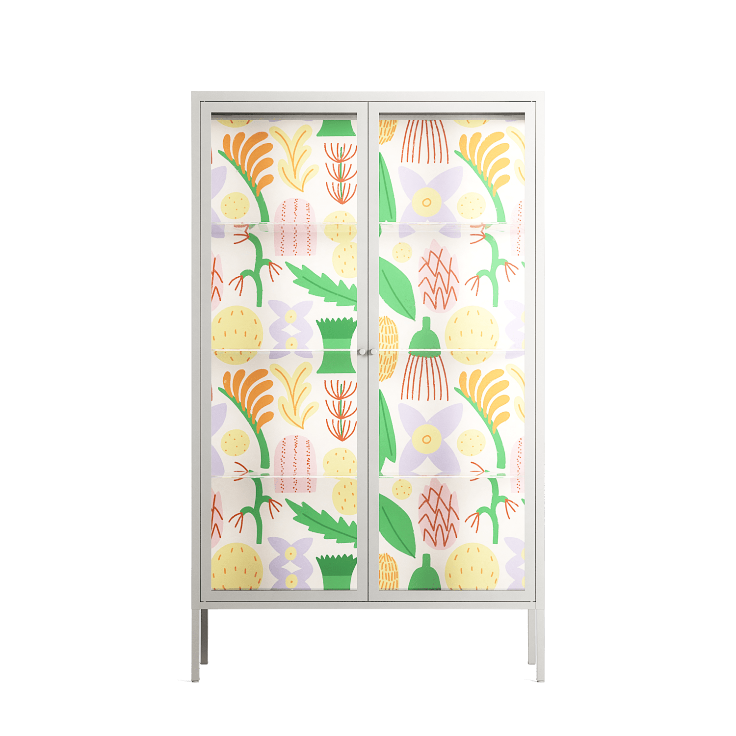 Shapes Cream - Cabinet - Lydia Greaves - Chalk - Clear glass