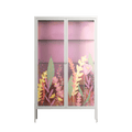 Abstract Flower Garden - Cabinet - Raissa Oltmanns - Chalk - Overlay Glass
