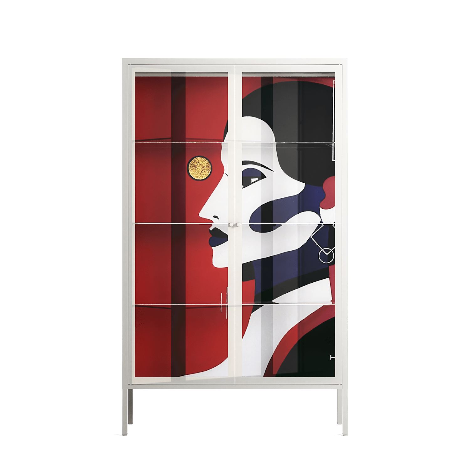 Unseen In Plain Sight - Cabinet - Mathilda Kienast - Chalk - Clear glass
