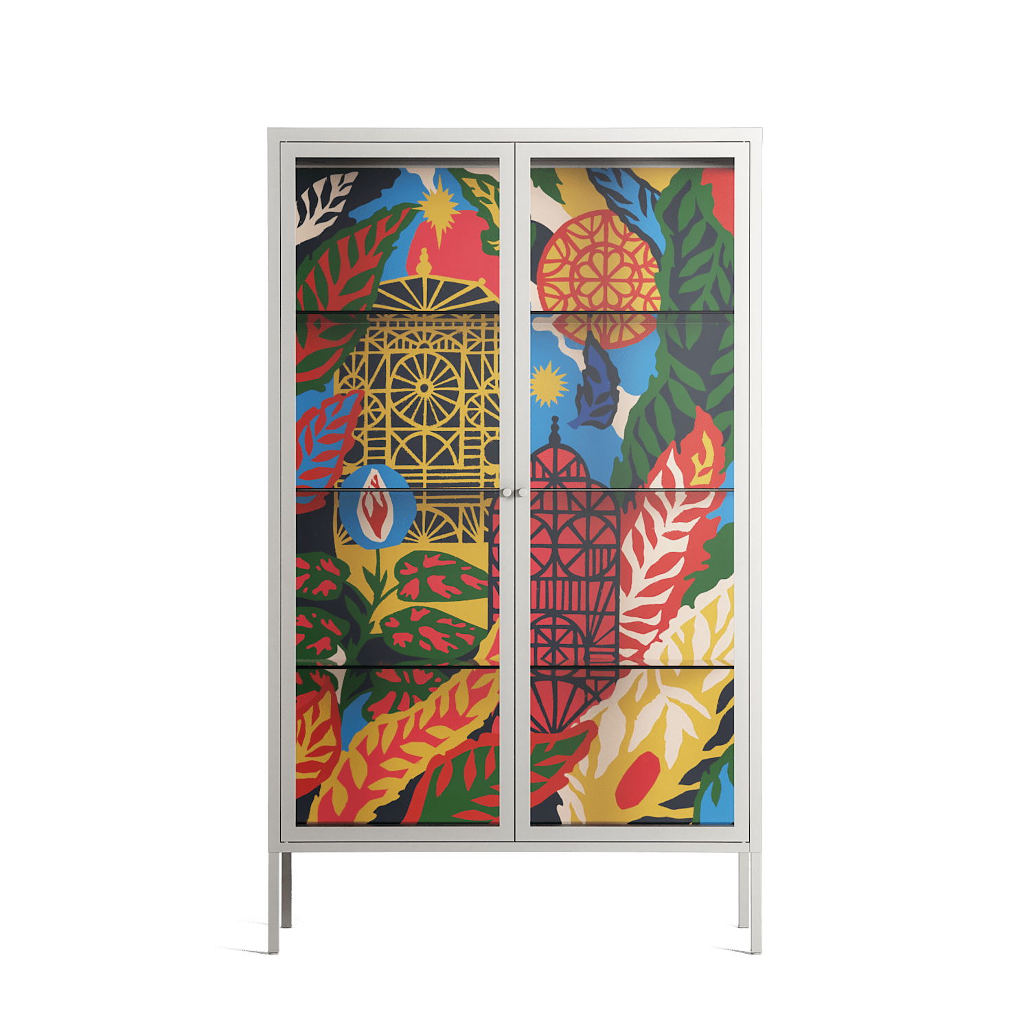 The Towering Hall Full Of Light - Cabinet - Nick Liefhebber - Chalk - Clear glass