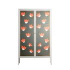 Blooming Folk Garden - Cabinet - Sandra Hutter - Chalk - Overlay Glass