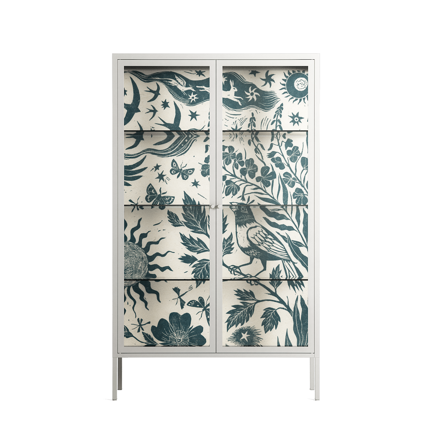 Ode to Summer 3 - Cabinet - Diana Catchpole - Chalk - Clear glass