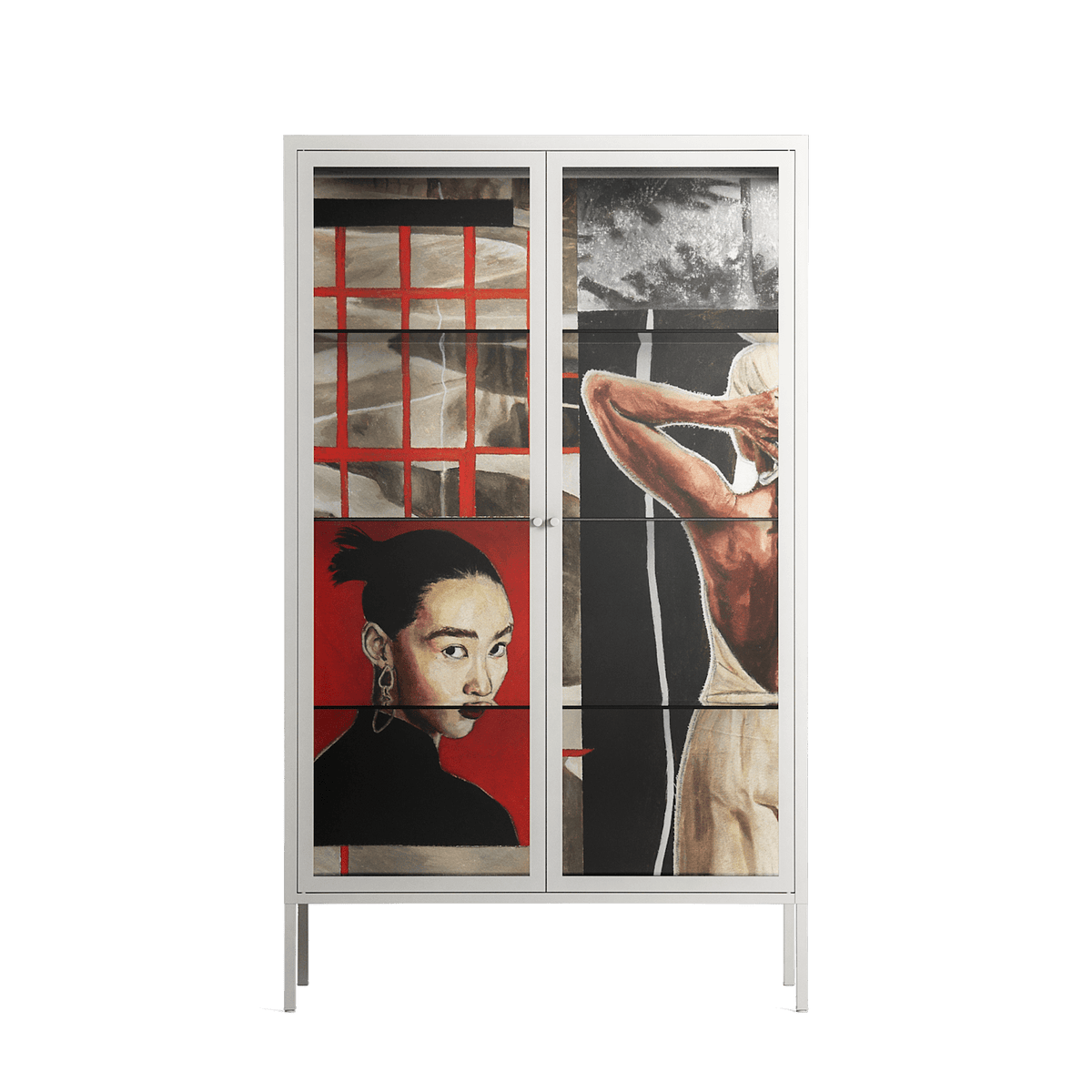 Where We Belong - Cabinet - Sophie Goudman-Peachey - Chalk - Clear glass