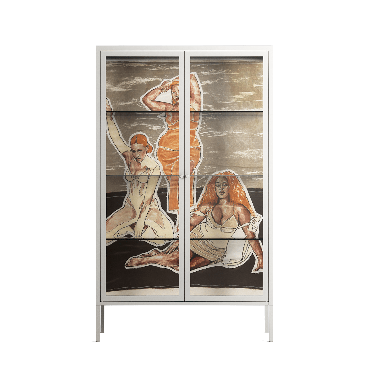 We Are Who We Are - Cabinet - Sophie Goudman-Peachey - Chalk - Clear glass