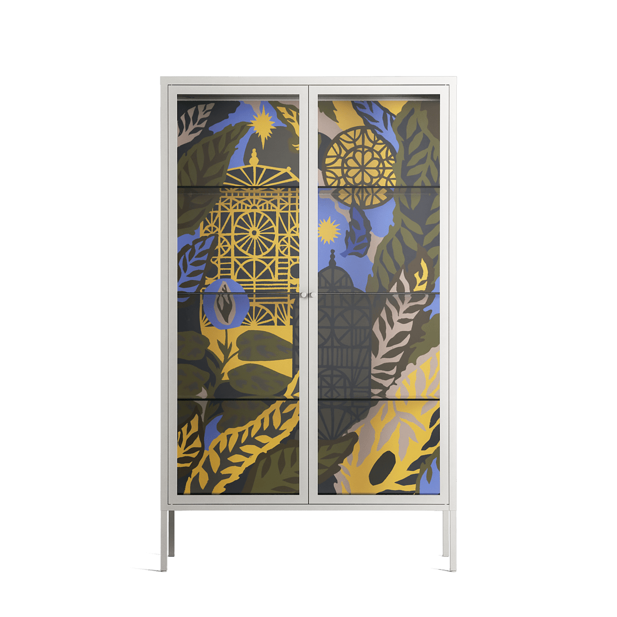 The Towering Hall Full Of Light 2 - Cabinet - Nick Liefhebber - Chalk - Clear glass