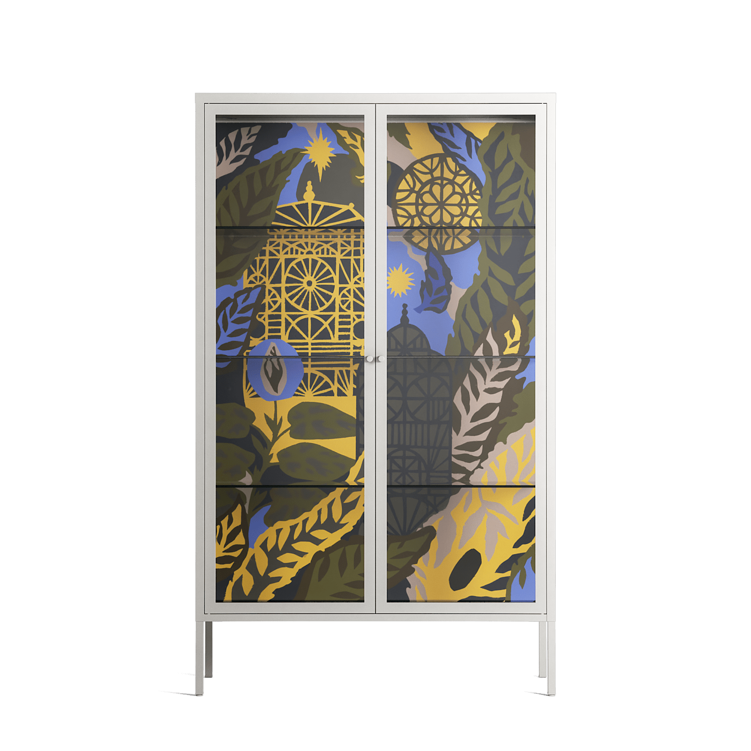 The Towering Hall Full Of Light 2 - Cabinet - Nick Liefhebber - Chalk - Clear glass