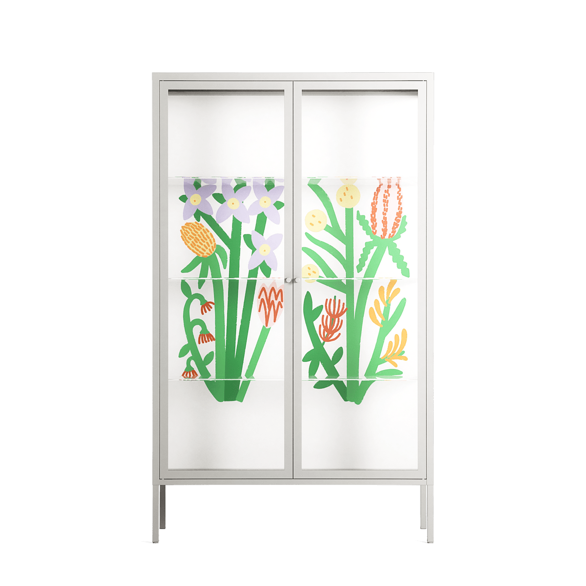 Bouquets - Cabinet - Lydia Greaves - Chalk - Clear glass