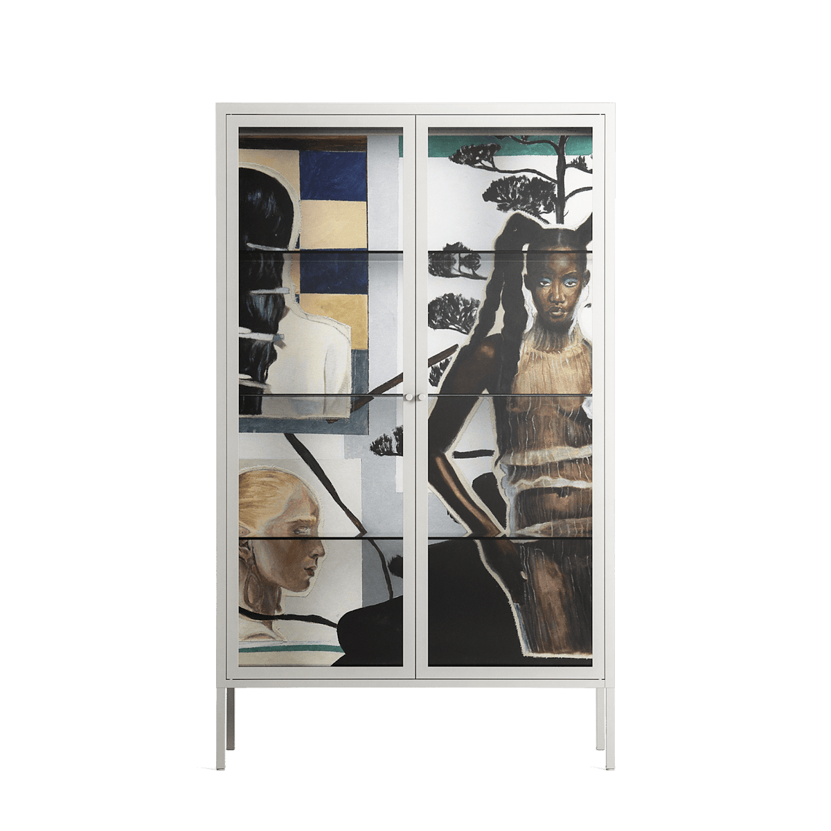 Dreaming With Open Eyes - Cabinet - Sophie Goudman-Peachey - Chalk - Clear glass