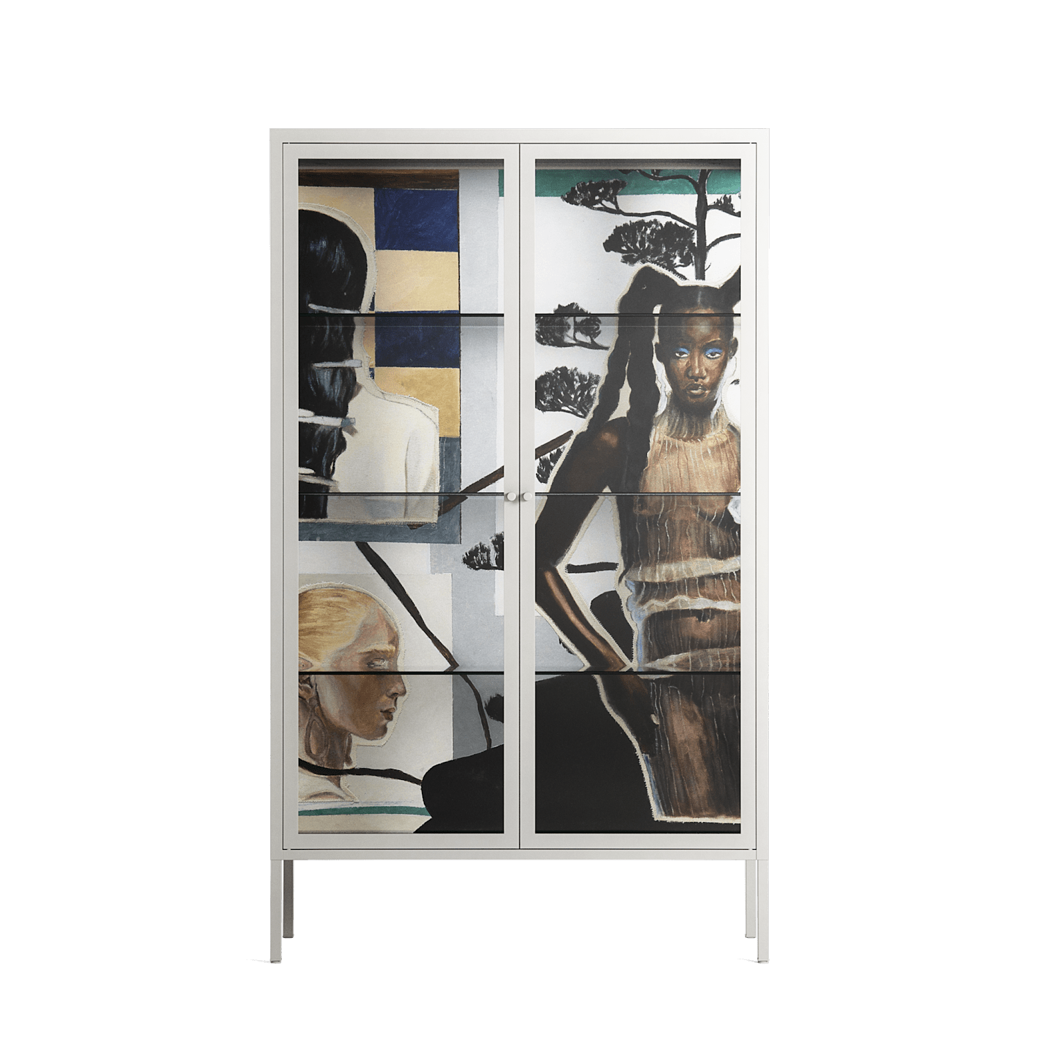 Dreaming With Open Eyes - Cabinet - Sophie Goudman-Peachey - Chalk - Clear glass