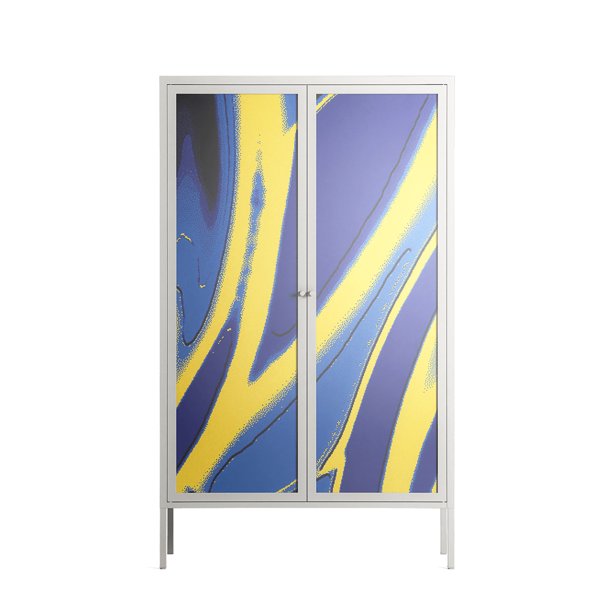 Blue Gale - Cabinet - Oluwaseyi Samuel Adebayo - Chalk - Overlay Glass