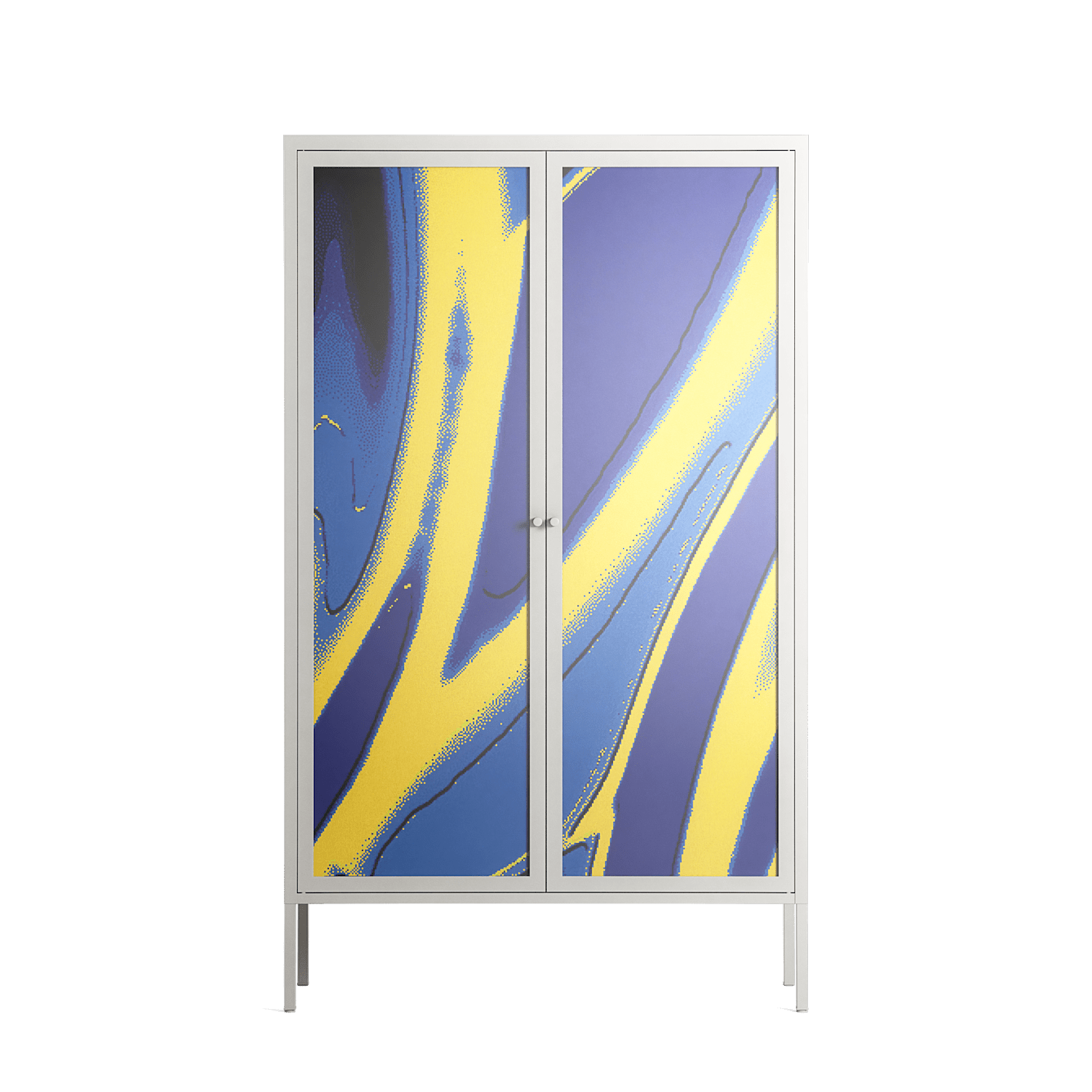 Blue Gale - Cabinet - Oluwaseyi Samuel Adebayo - Chalk - Overlay Glass