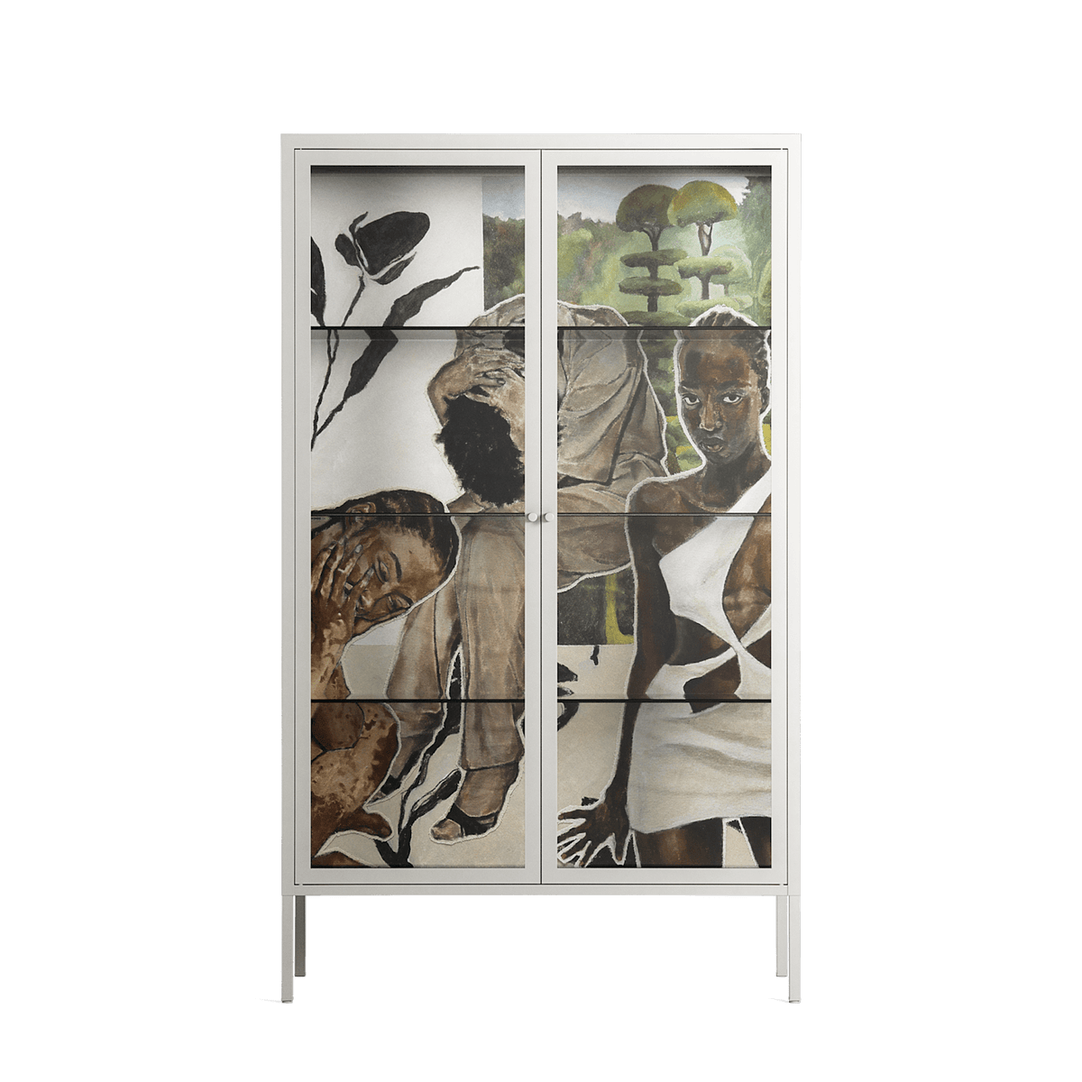As The Rain Falls - Cabinet - Sophie Goudman-Peachey - Chalk - Clear glass