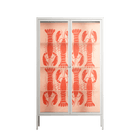 Lobsters - Cabinet - Lydia Greaves - Chalk - Clear glass