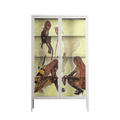 Can You Face It - Cabinet - Sophie Goudman-Peachey - Chalk - Clear glass