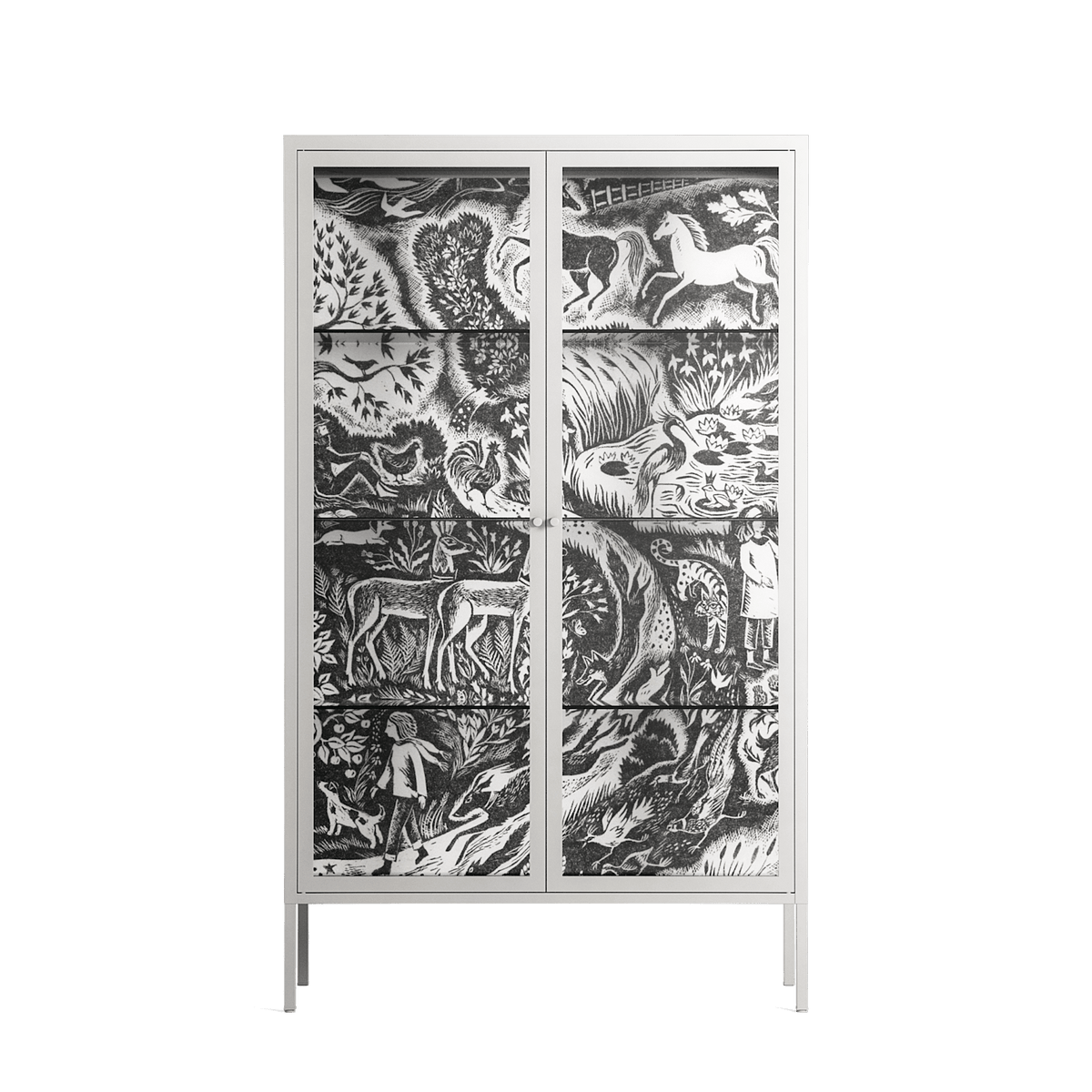 Flight Of Fancy 3 - Cabinet - Diana Catchpole - Chalk - Clear glass