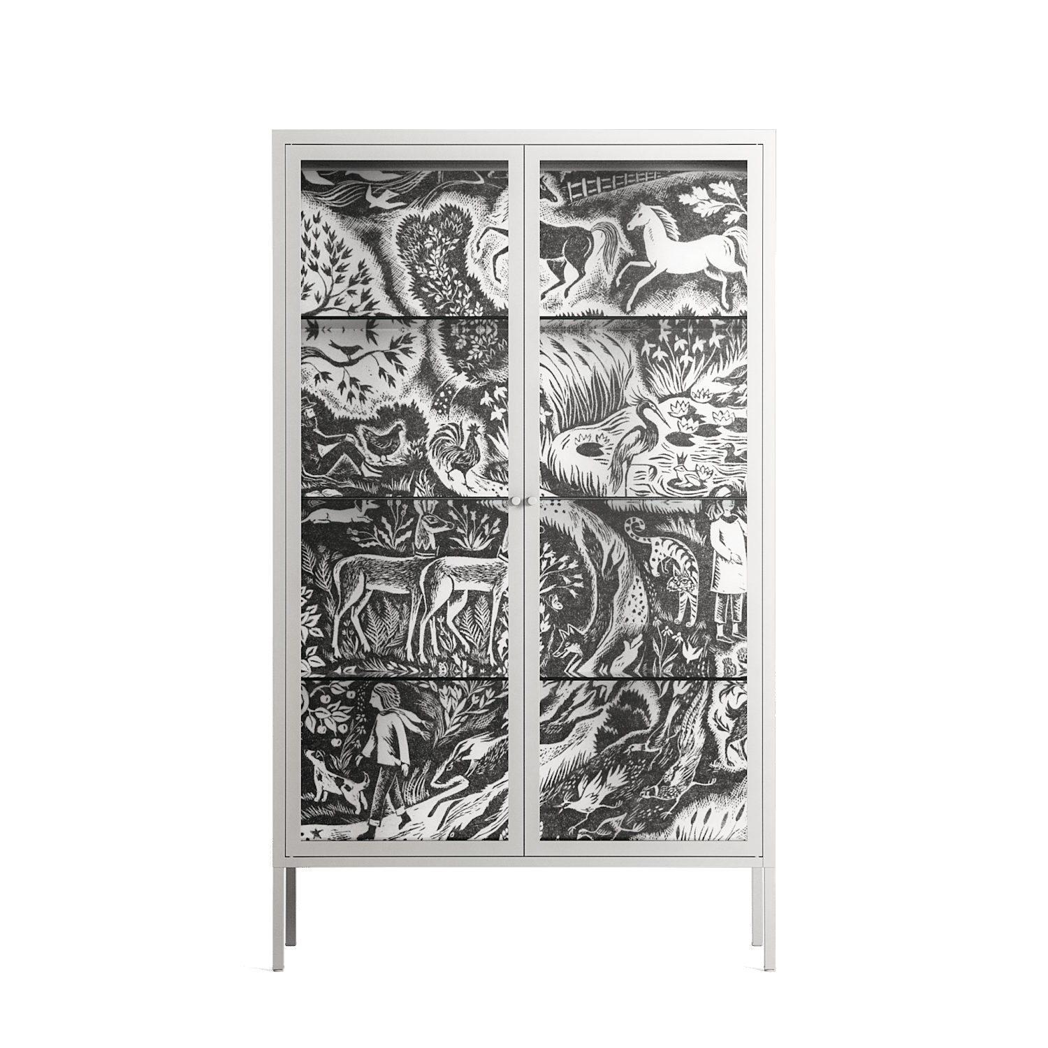 Flight Of Fancy 3 - Cabinet - Diana Catchpole - Chalk - Clear glass