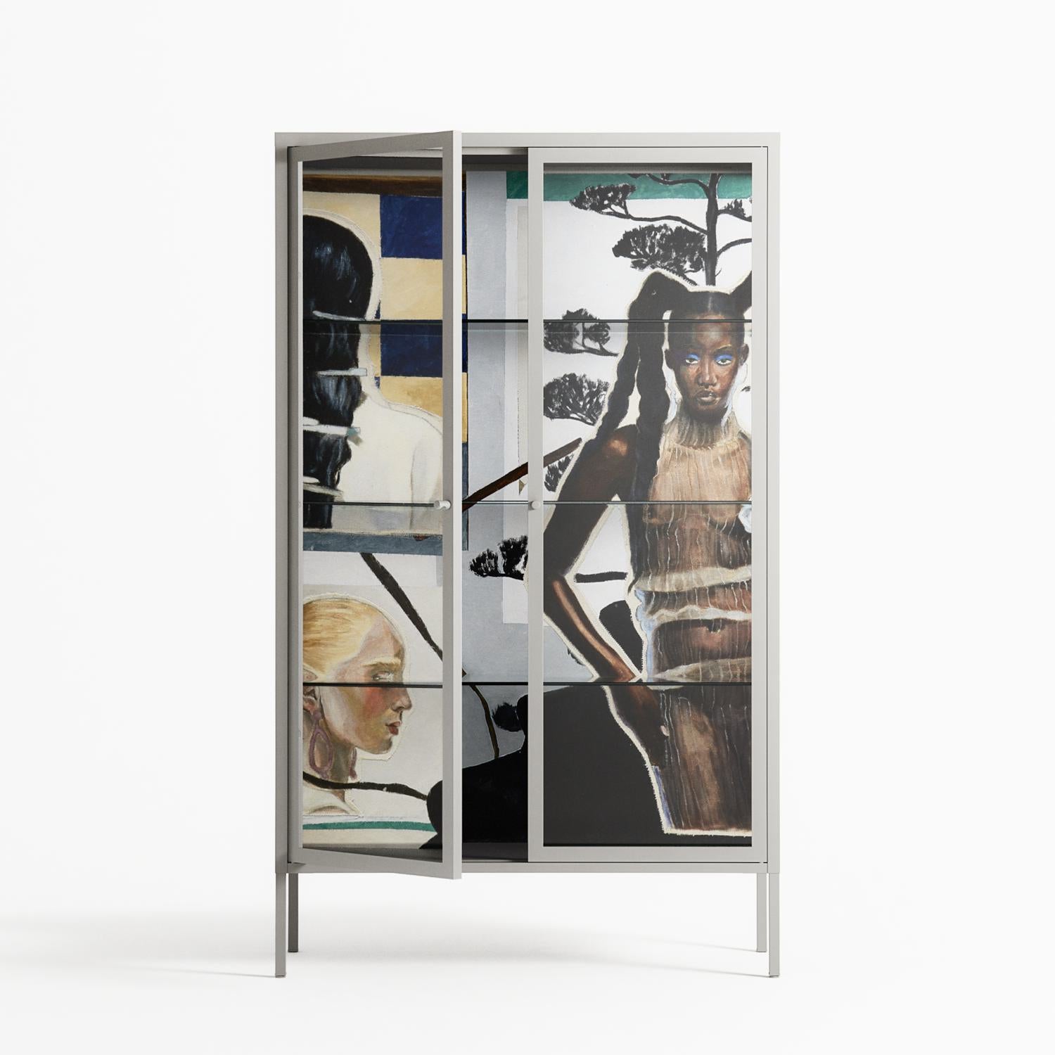 Dreaming With Open Eyes - Cabinet - Sophie Goudman-Peachey - Chalk - Clear glass