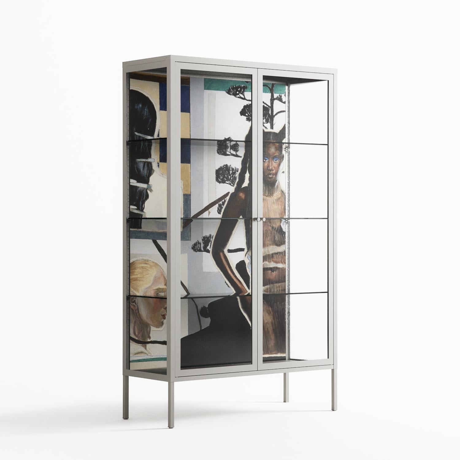 Dreaming With Open Eyes - Cabinet - Sophie Goudman-Peachey - Chalk - Clear glass