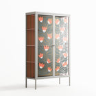 Blooming Folk Garden - Cabinet - Sandra Hutter - Chalk - Overlay Glass