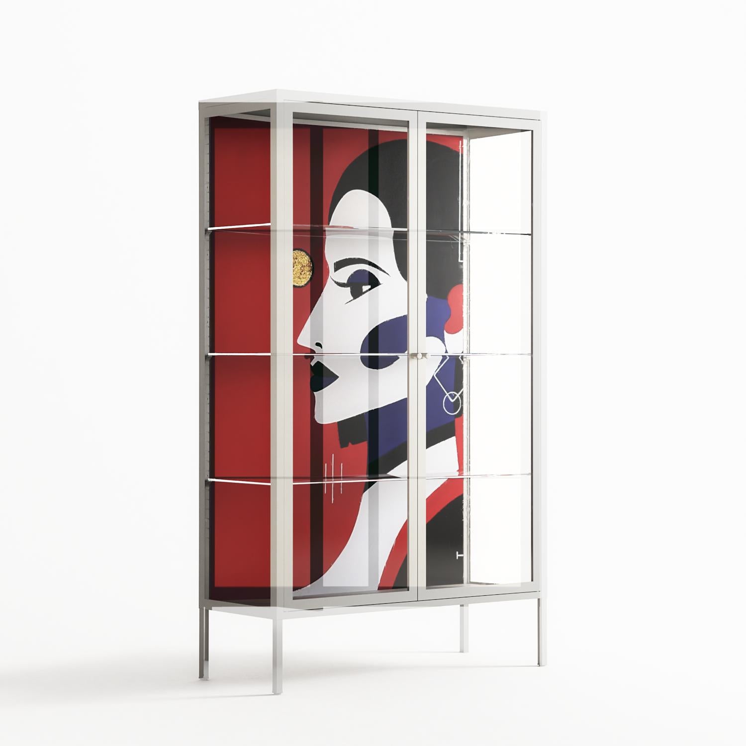 Unseen In Plain Sight - Cabinet - Mathilda Kienast - Chalk - Clear glass