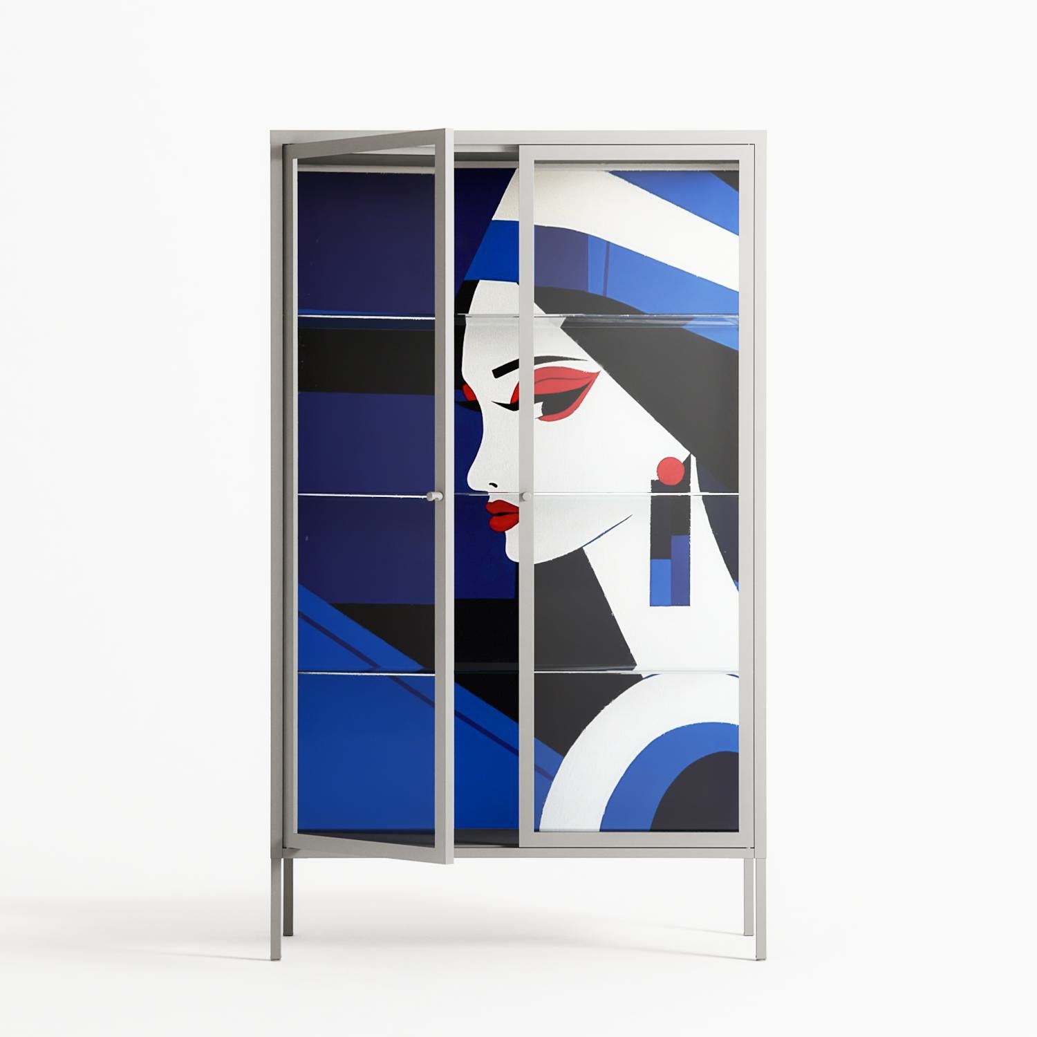 Beyond The Veil Of Consciousness - Cabinet - Mathilda Kienast - Chalk - Clear glass