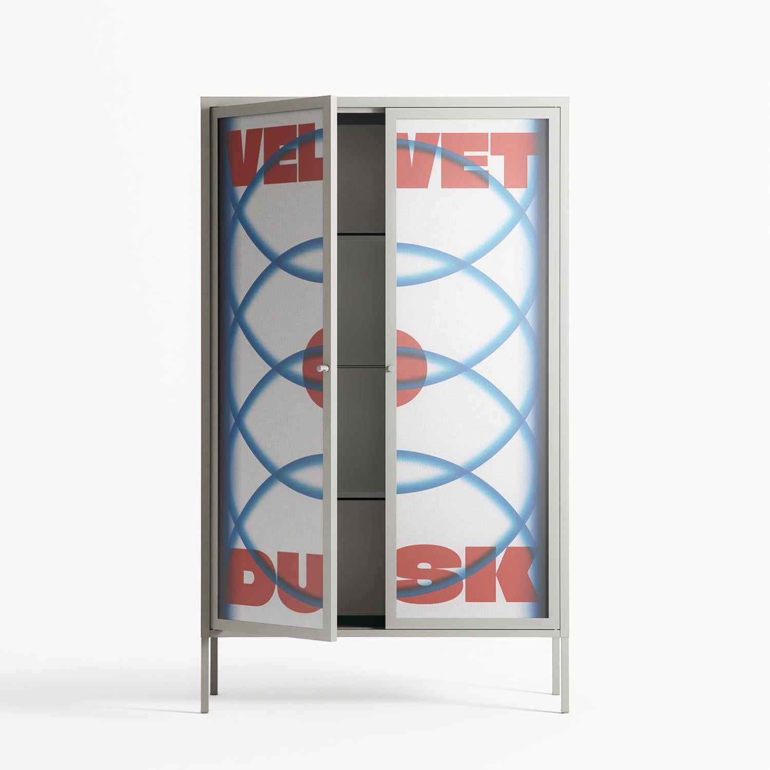 Velvet Dusk - Cabinet - Oluwaseyi Samuel Adebayo - Chalk - Overlay Glass