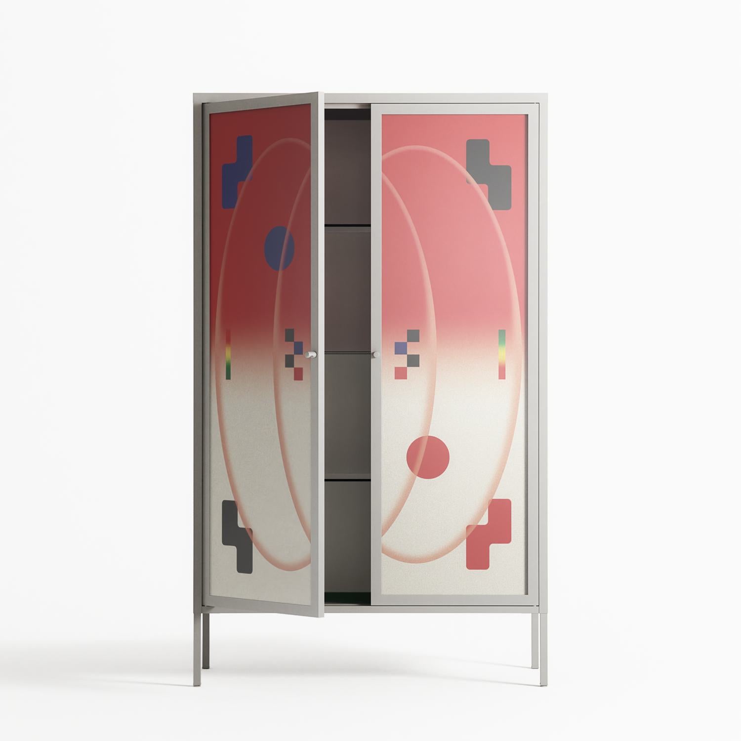 Parallel Mirage - Cabinet - Oluwaseyi Samuel Adebayo  - Chalk - Overlay Glass