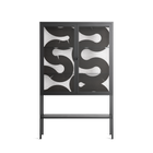 Black Waves - Loft Cabinet - Alexander Khabbazi - Antracite - Clear glass