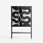 Black Waves - Loft Cabinet - Alexander Khabbazi - Antracite - Clear glass
