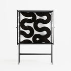 Black Waves - Loft Cabinet - Alexander Khabbazi - Antracite - Clear glass