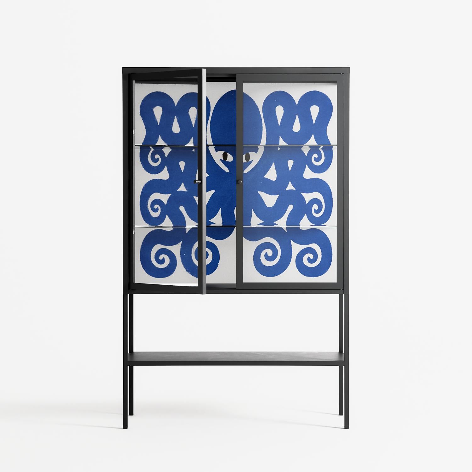 Everything is Confusing - Loft Cabinet - Alexander Khabbazi - Antracite - Clear glass